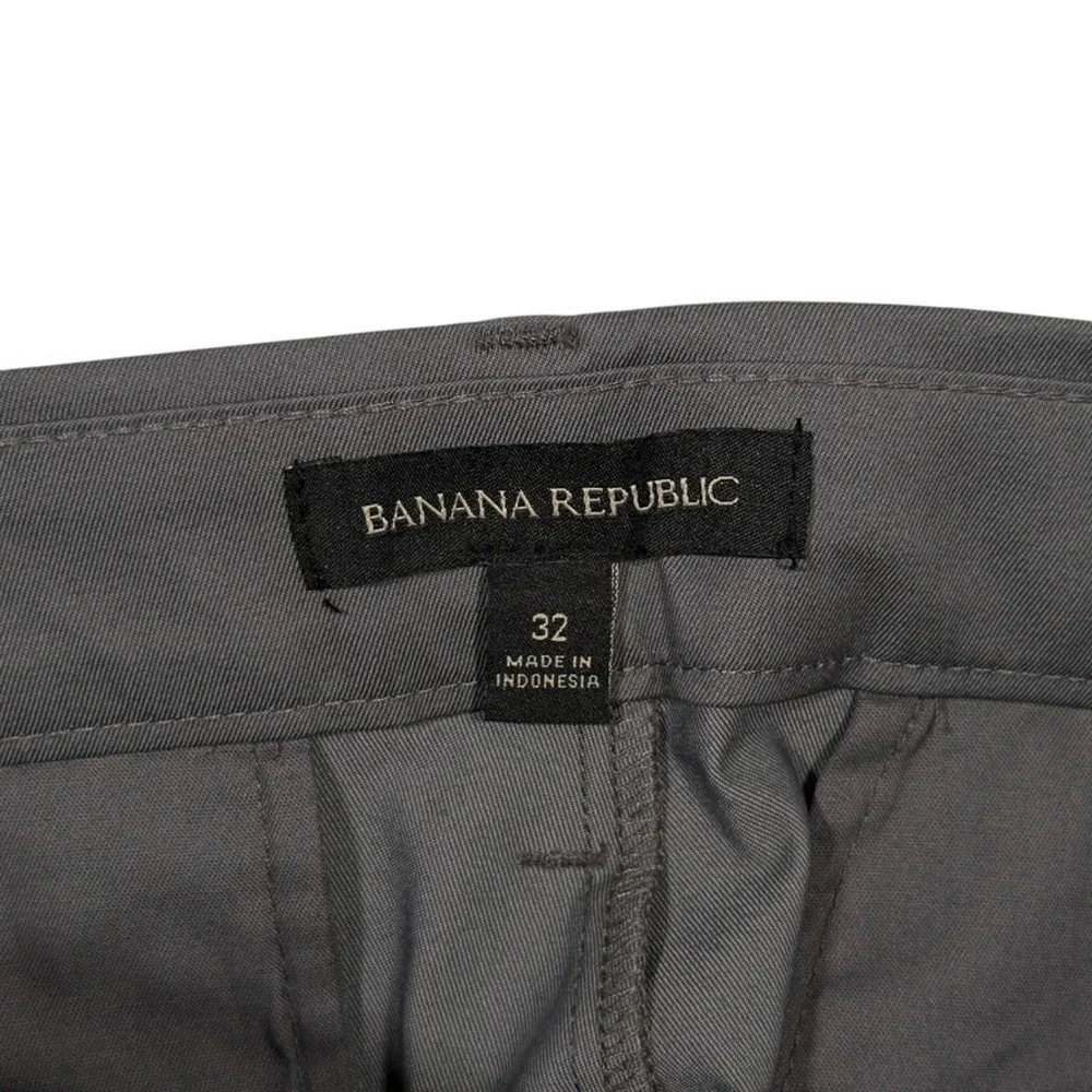 Banana Republic Mens Gray‎ Flat Front Stretch Golf Travel Shorts Size 32